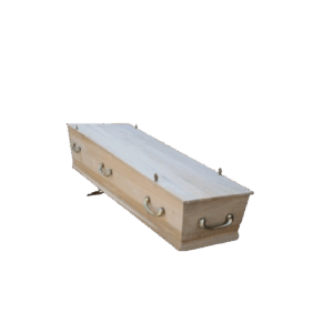 Uitvaartkist - Massief Eiken - Goudkleurige Grepen